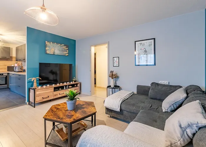 Apartment Bleu Boheme - 2 Chambres, Terrasse, Wifi Fibre - Hagenau